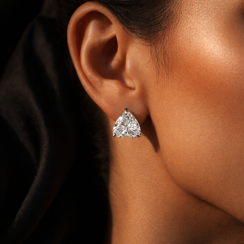 Heart Diamond Stud Earrings – Heart Diamond Stud Earrings