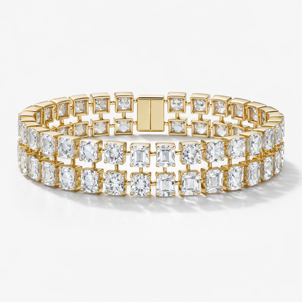 Imperial Radiance Emerald & Round Diamond Bracelet