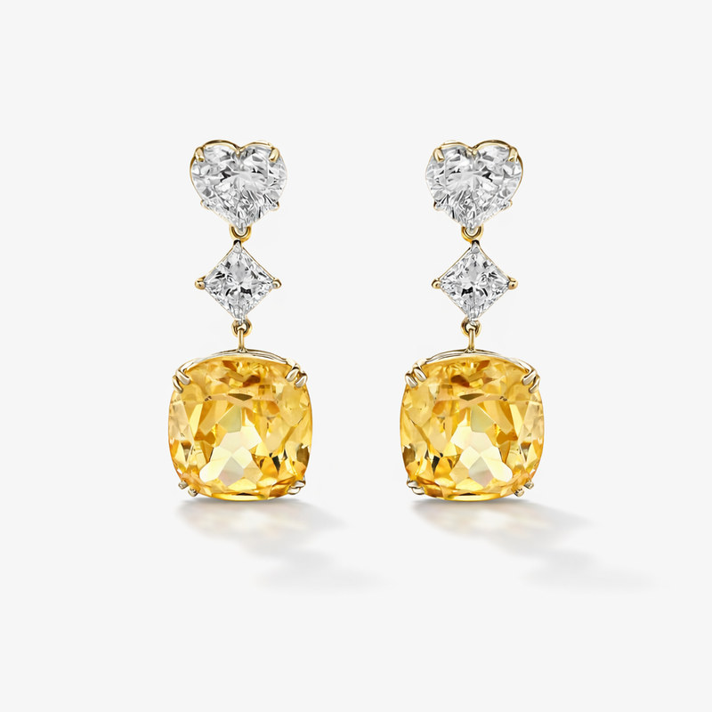 Golden Radiance Diamond Drop Earrings – Golden Radiance Diamond Drop Earrings