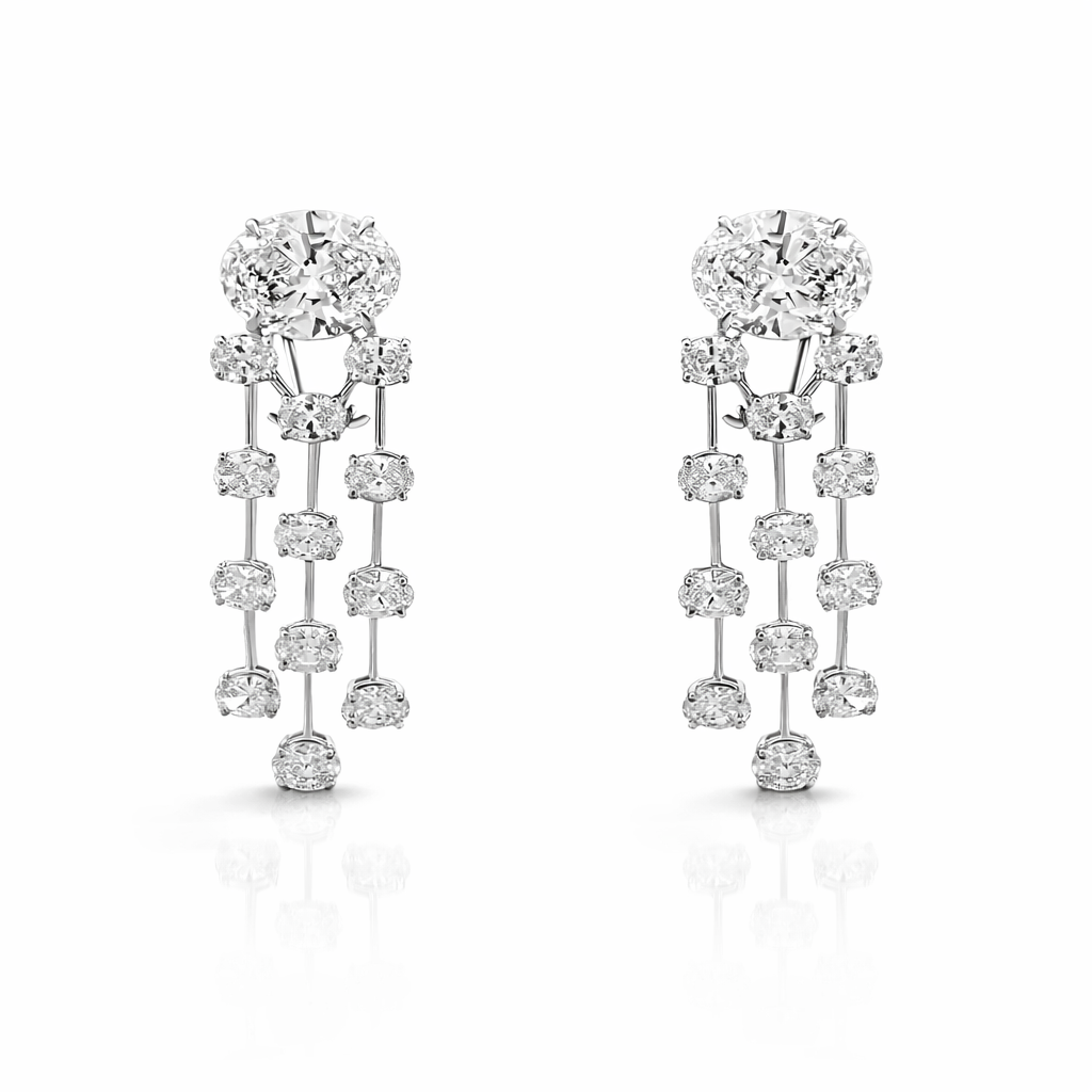 The Celestia Cascade Diamond Earrings