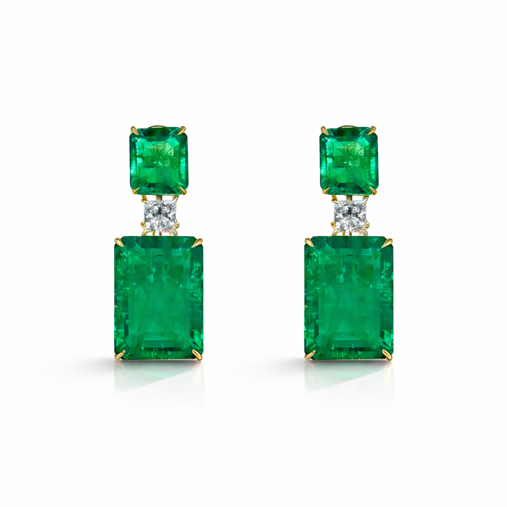 Emerald Majesty Drop Earrings