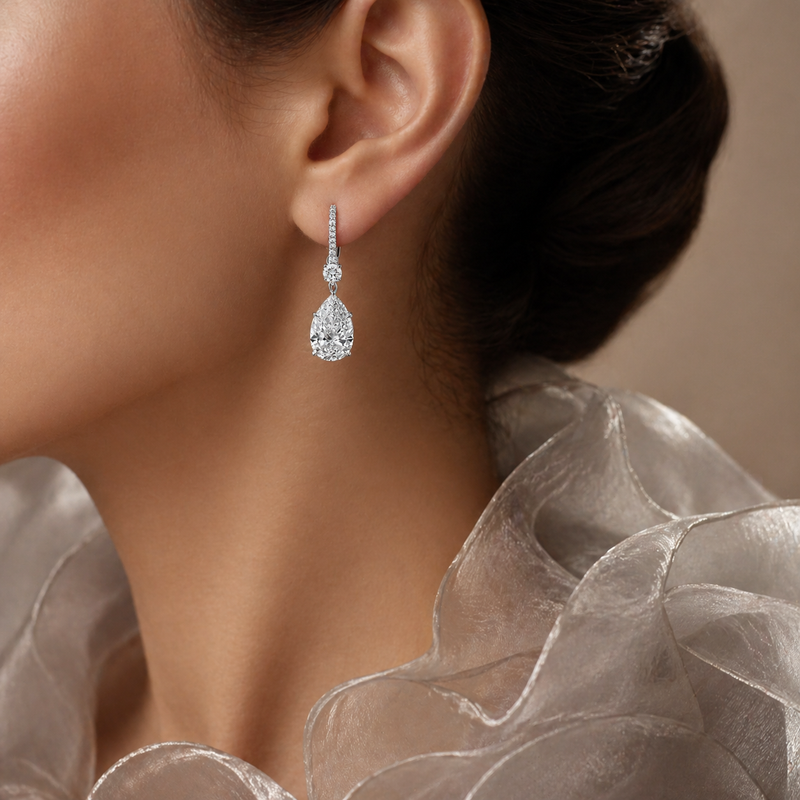Eternal Poise Pear Cut Diamond Earring – Eternal Poise Pear Cut Diamond Earring
