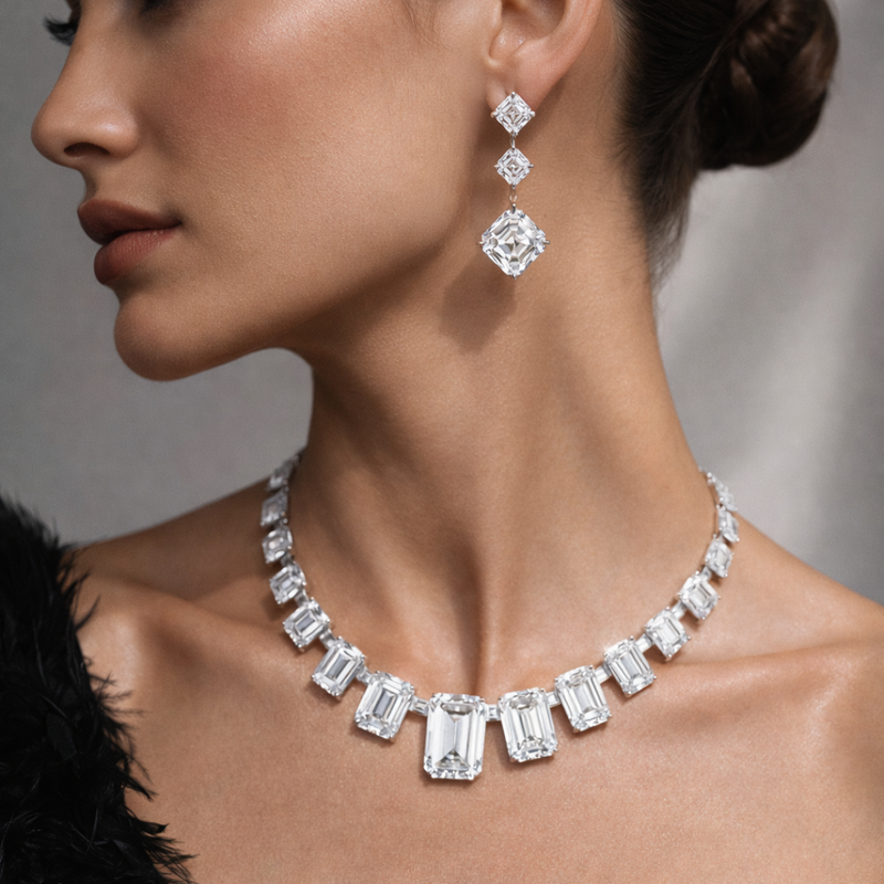Emerald Cascade Diamond Necklace – Emerald Cascade Diamond Necklace