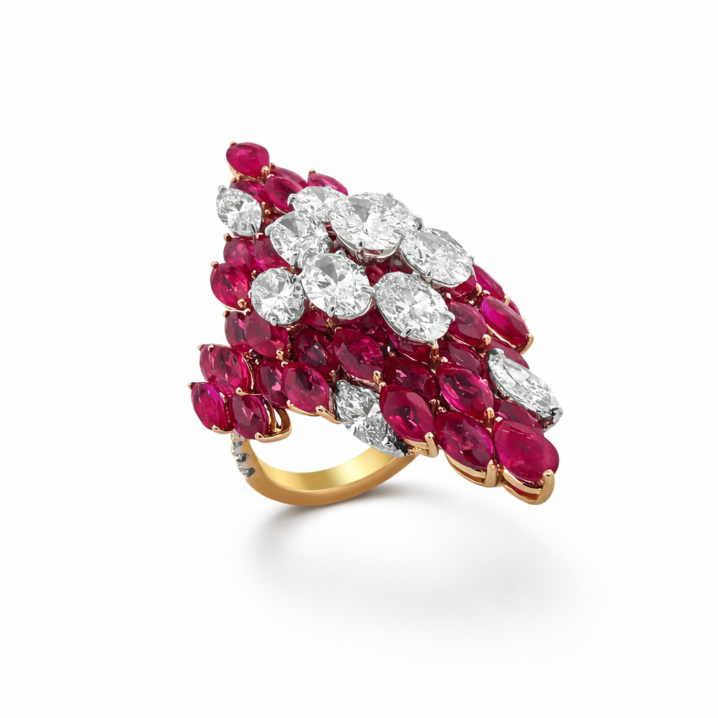 Imperial Ruby Cascade Ring