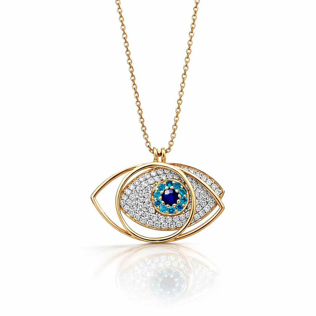 Eternal Gaze Evil Eye Diamond Pendant