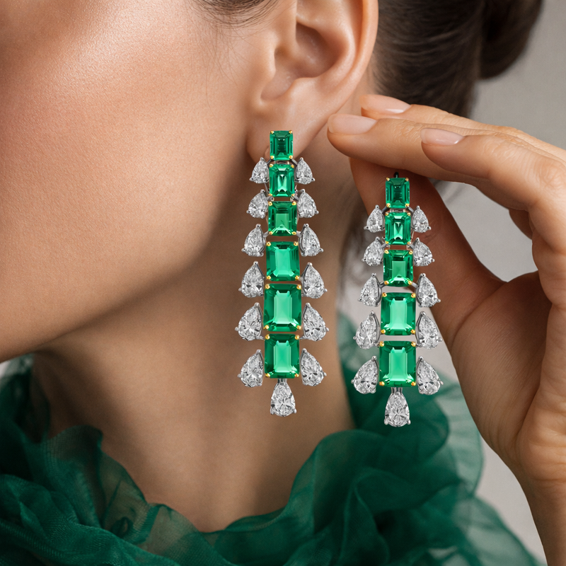 Emerald Cascade Earrings – Emerald Cascade Earrings