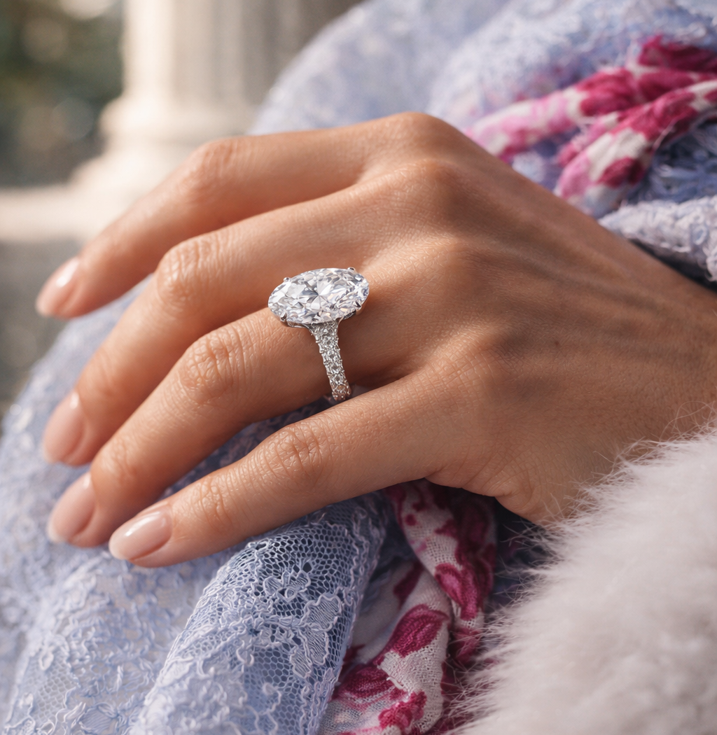 The Étoile Oval Diamond Ring