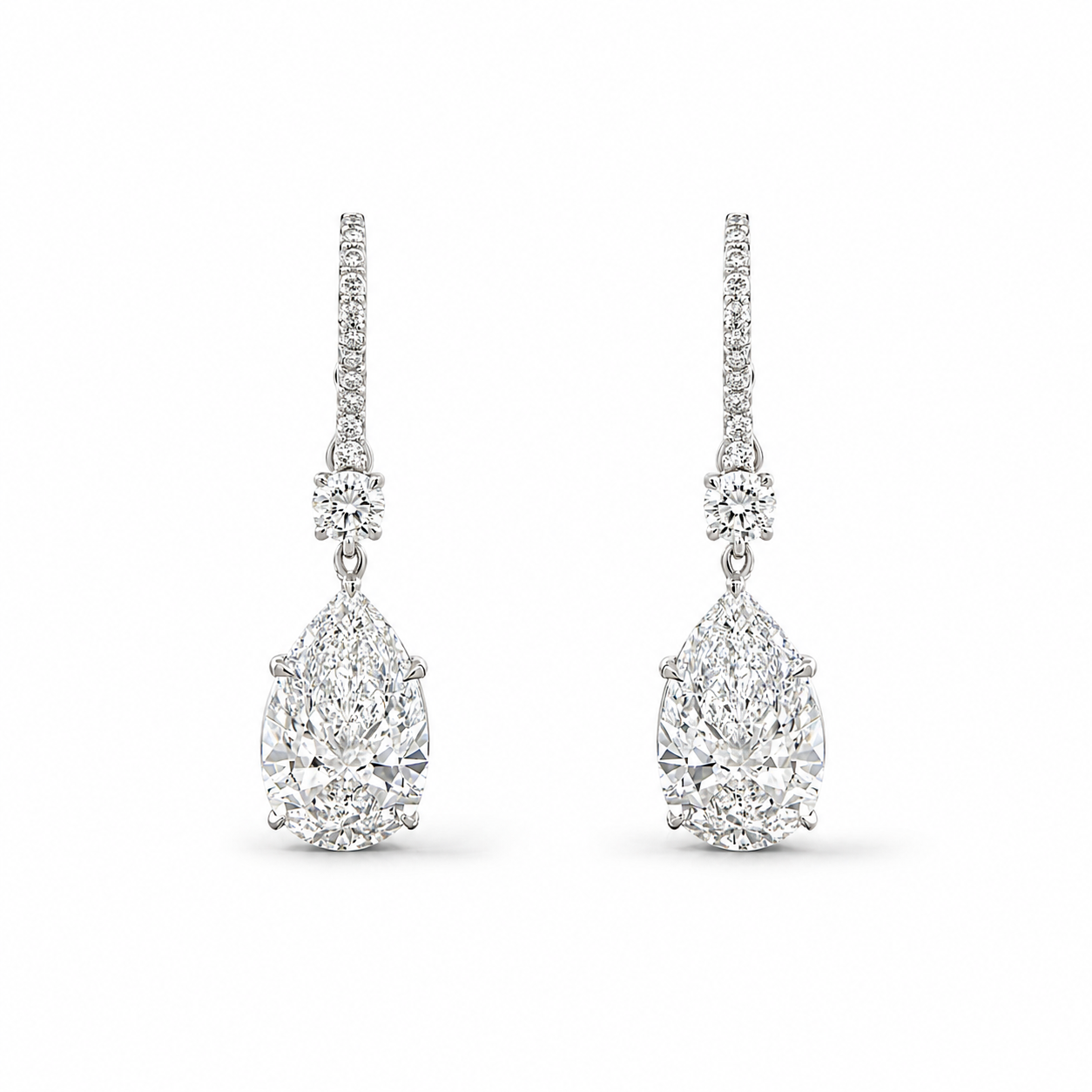 Eternal Poise Pear Cut Diamond Earring