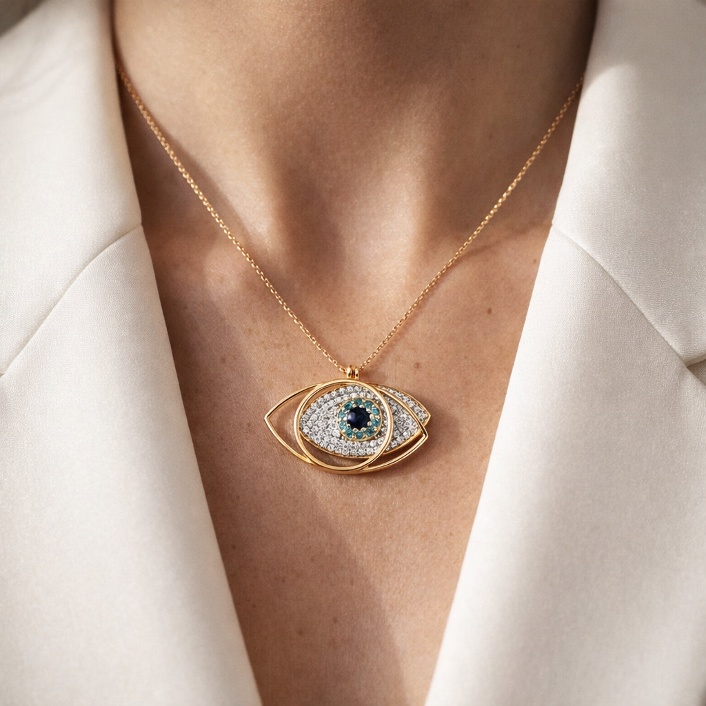 Eternal Gaze Evil Eye Diamond Pendant