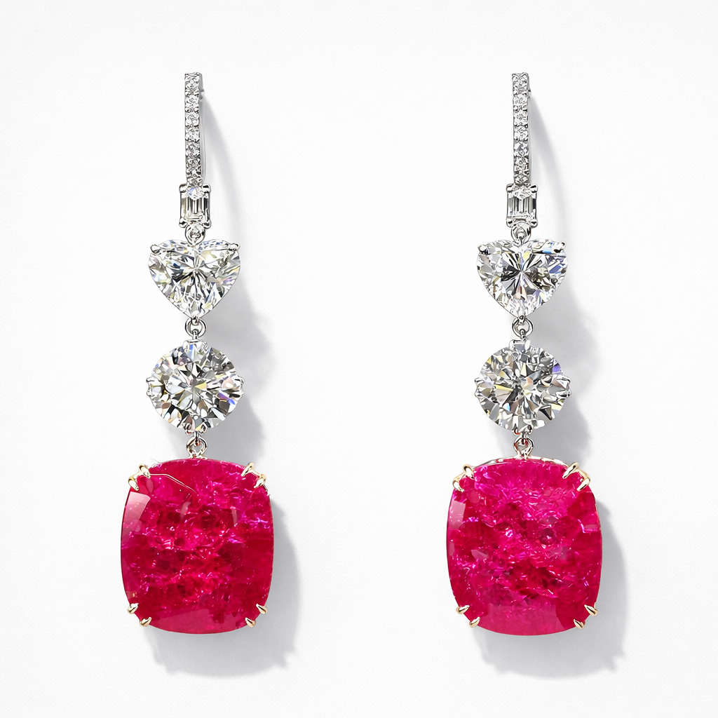 Imperial Ruby Cascade Earrings