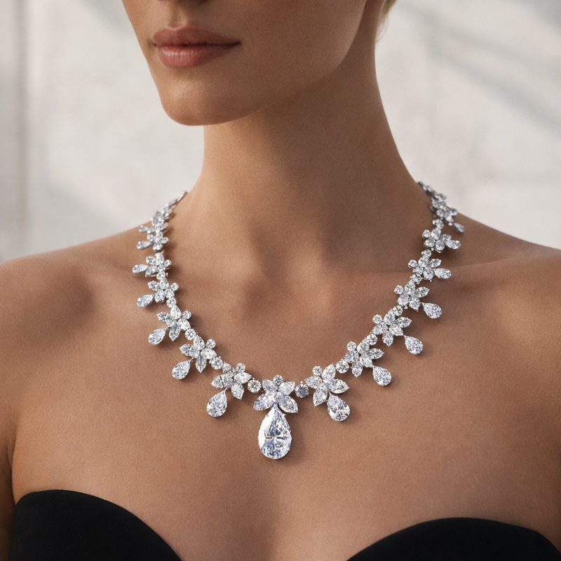 Regal Blossom Diamond Necklace – Regal Blossom Diamond Necklace