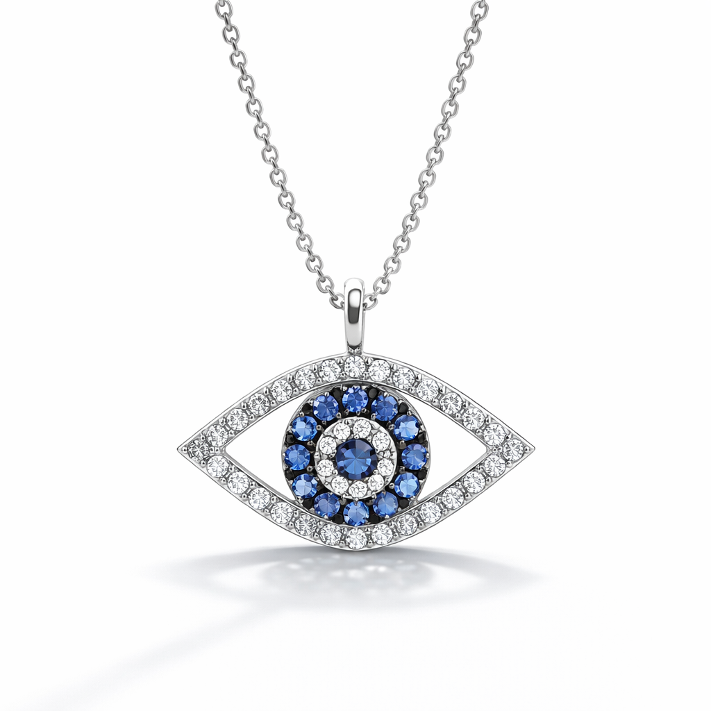 Azure Halo Evil Eye Pendant