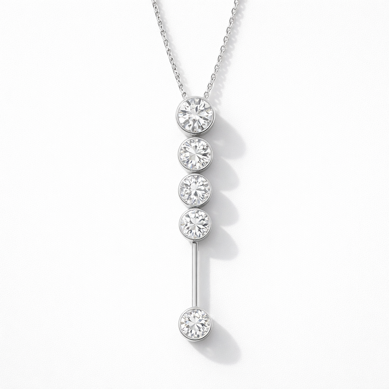 Linear Radiance Diamond Drop Pendant – Linear Radiance Diamond Drop Pendant