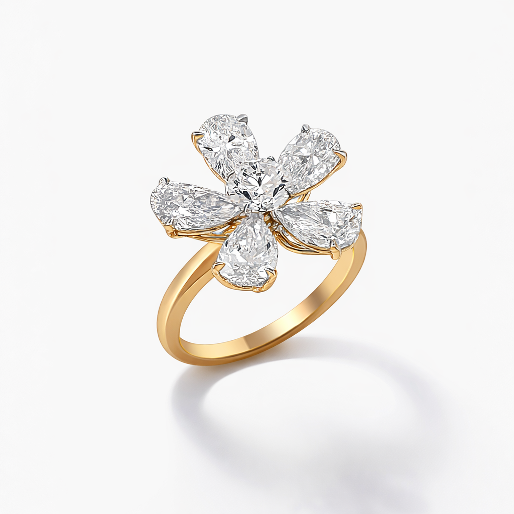 Floral Radiance Diamond Ring