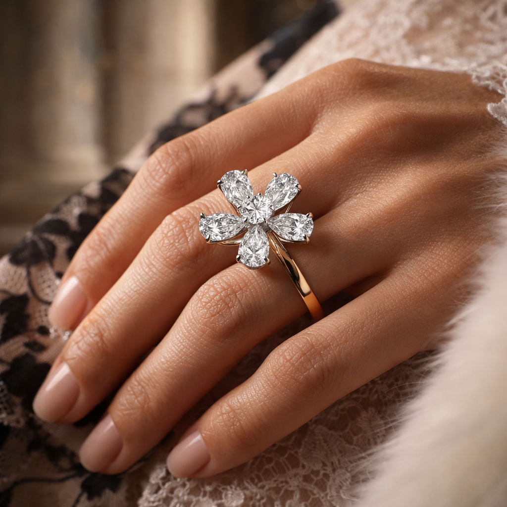 Floral Radiance Diamond Ring