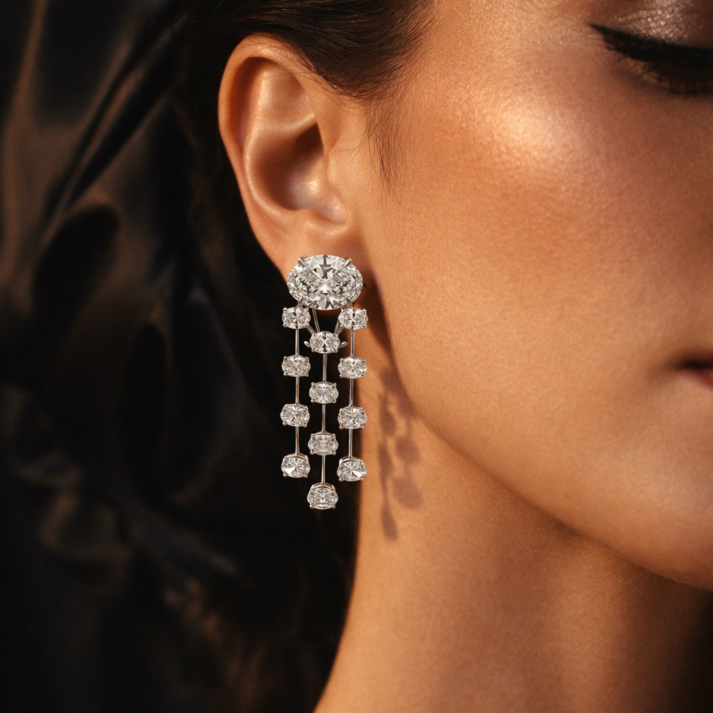 The Celestia Cascade Diamond Earrings