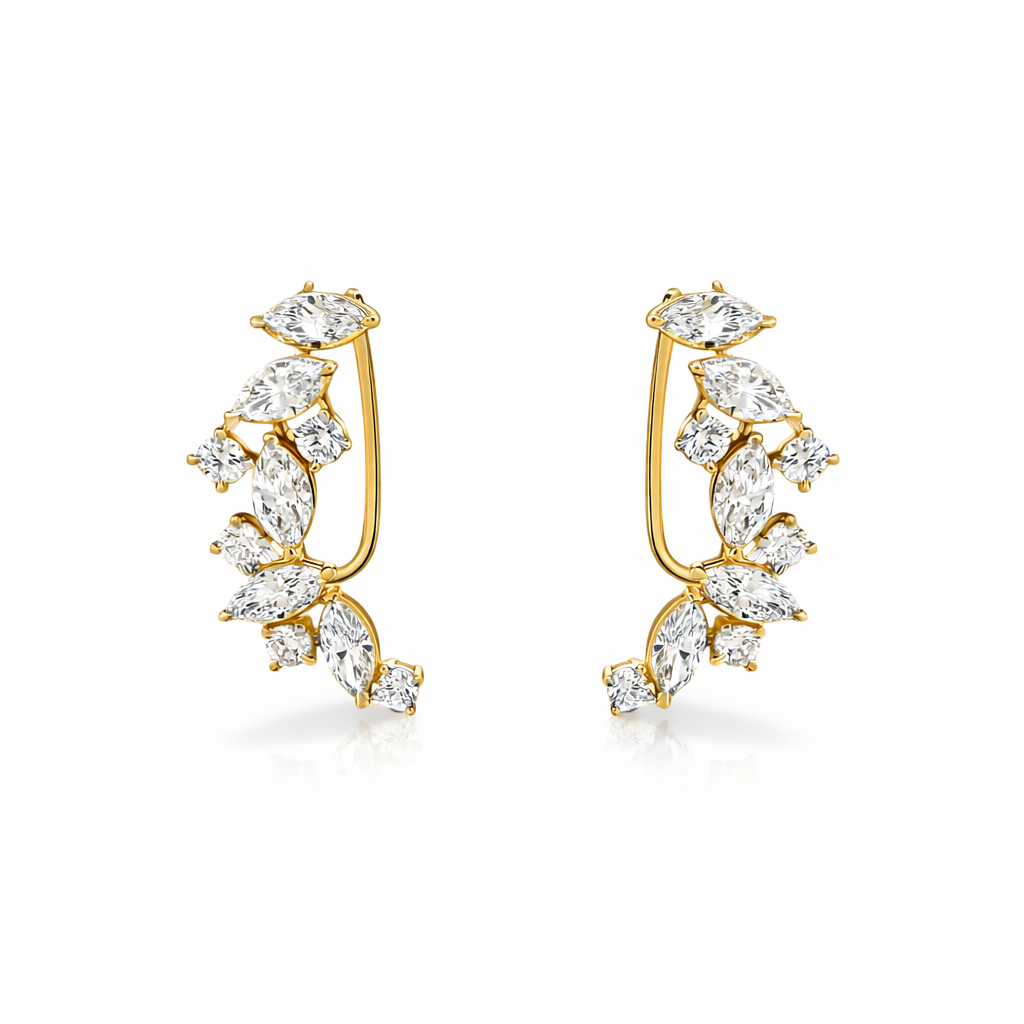 Celestia Marquise Diamond Ear Climbers