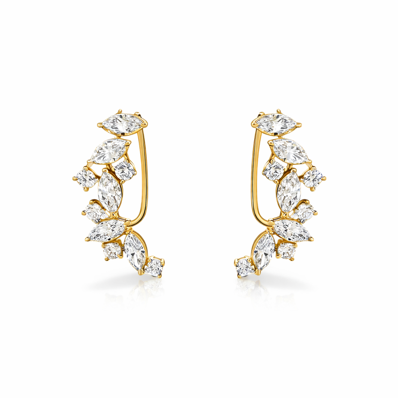 Celestia Marquise Diamond Ear Climbers – Celestia Marquise Diamond Ear Climbers