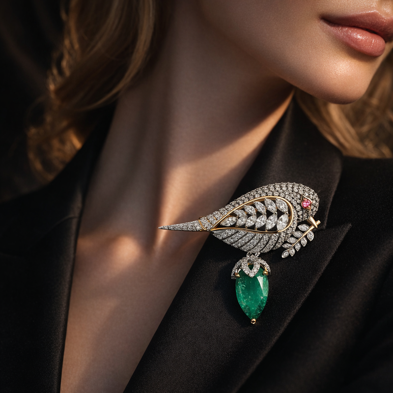 Emerald Poise Brooch – Emerald Poise Brooch