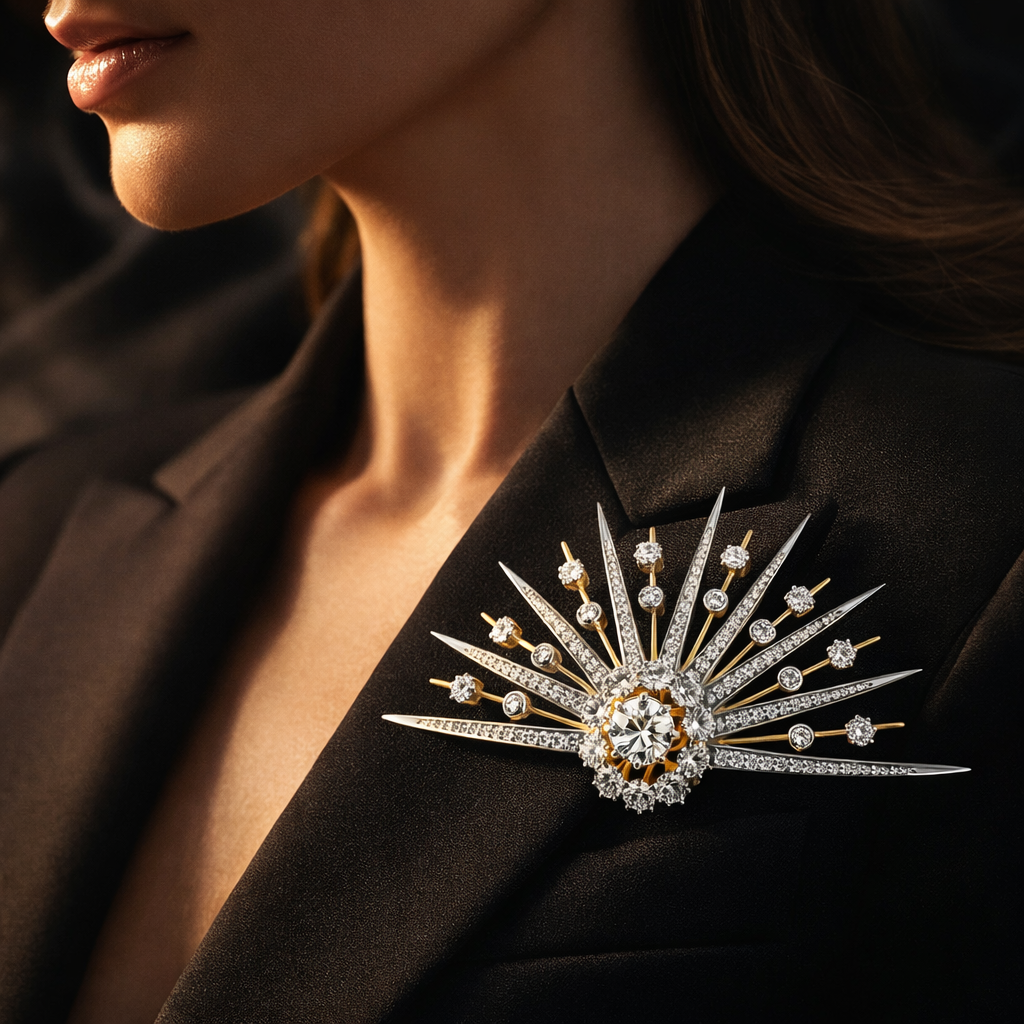 Imperial Sunburst Brooch