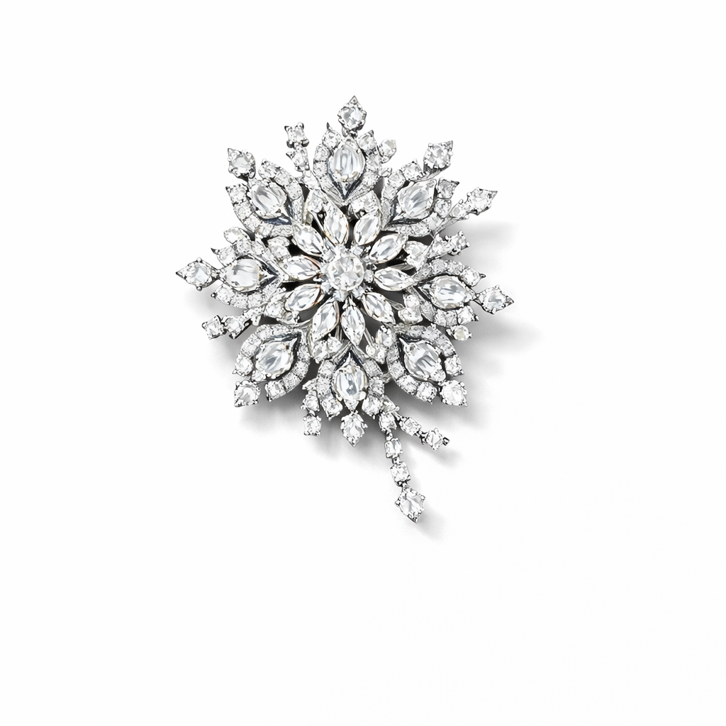 Celestial Radiance Diamond Brooch