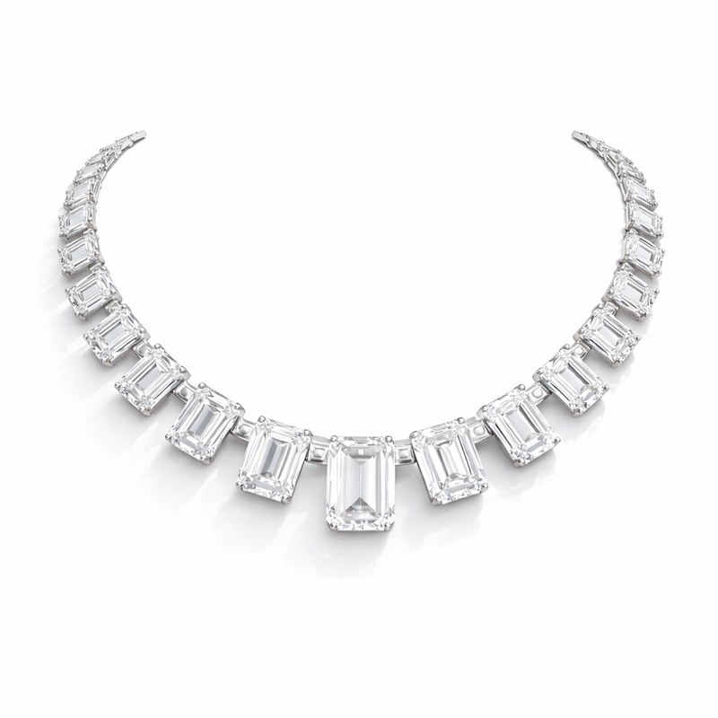 Emerald Cascade Diamond Necklace – Emerald Cascade Diamond Necklace