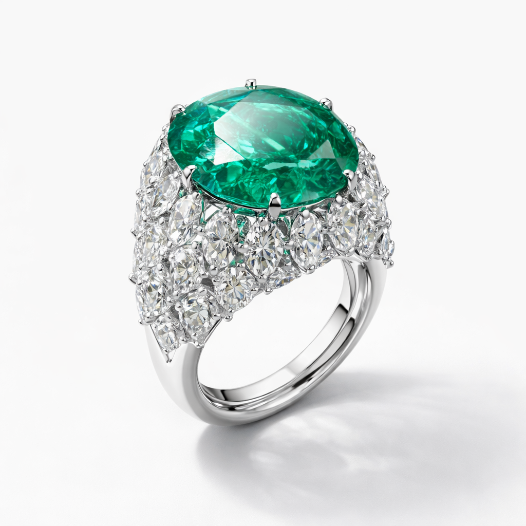 The Imperial Emerald Diamond Ring
