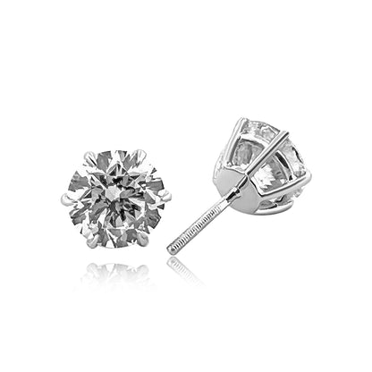 2.09 ct TW Solitaire Studs