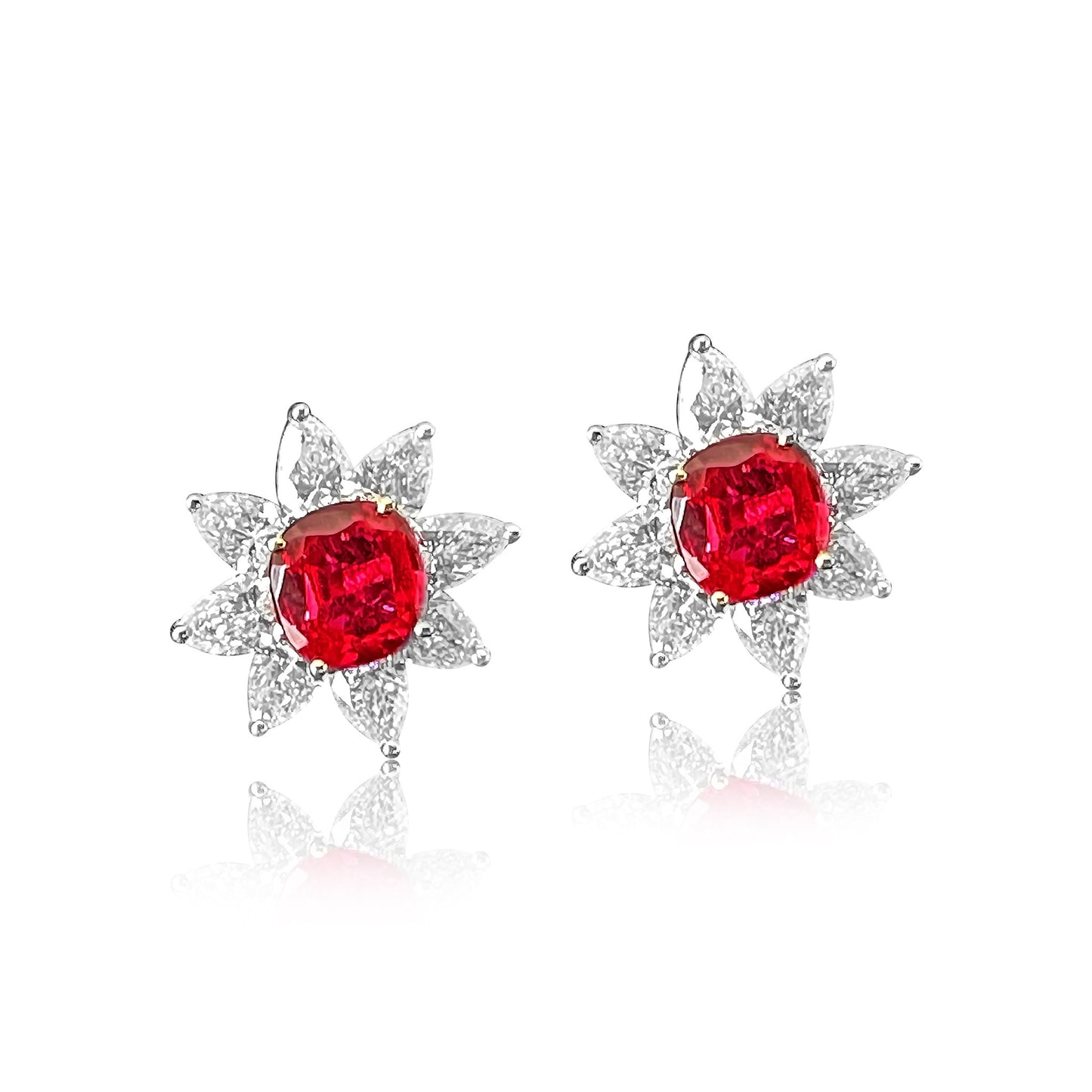 Crimson Soleil Diamond Studs