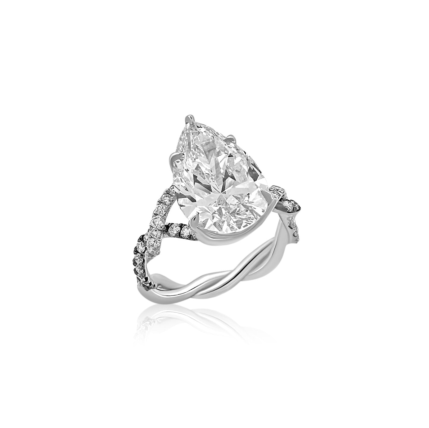 The Majestic Pear Diamond Ring