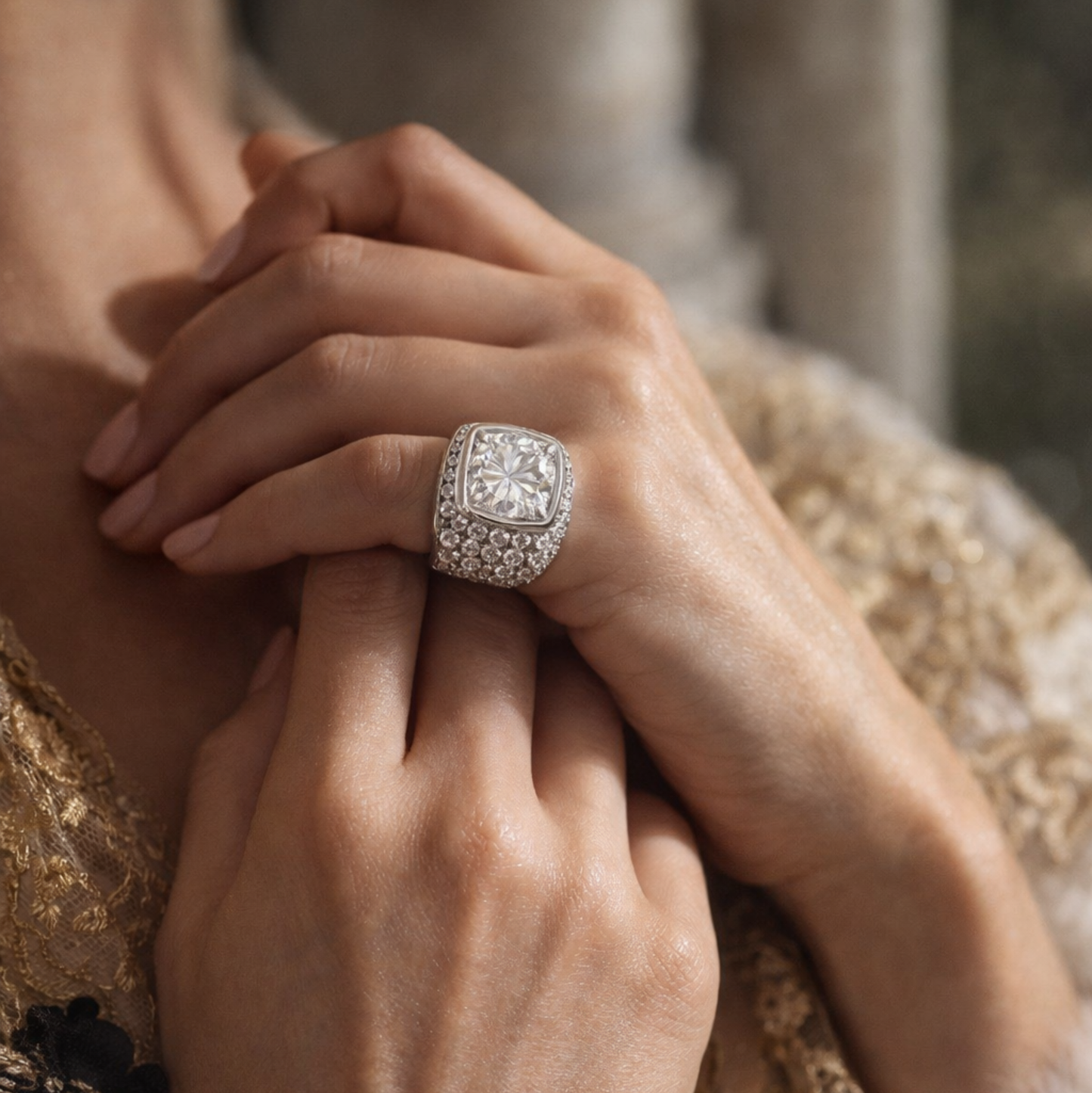 Imperial Radiance Pavé Diamond Ring