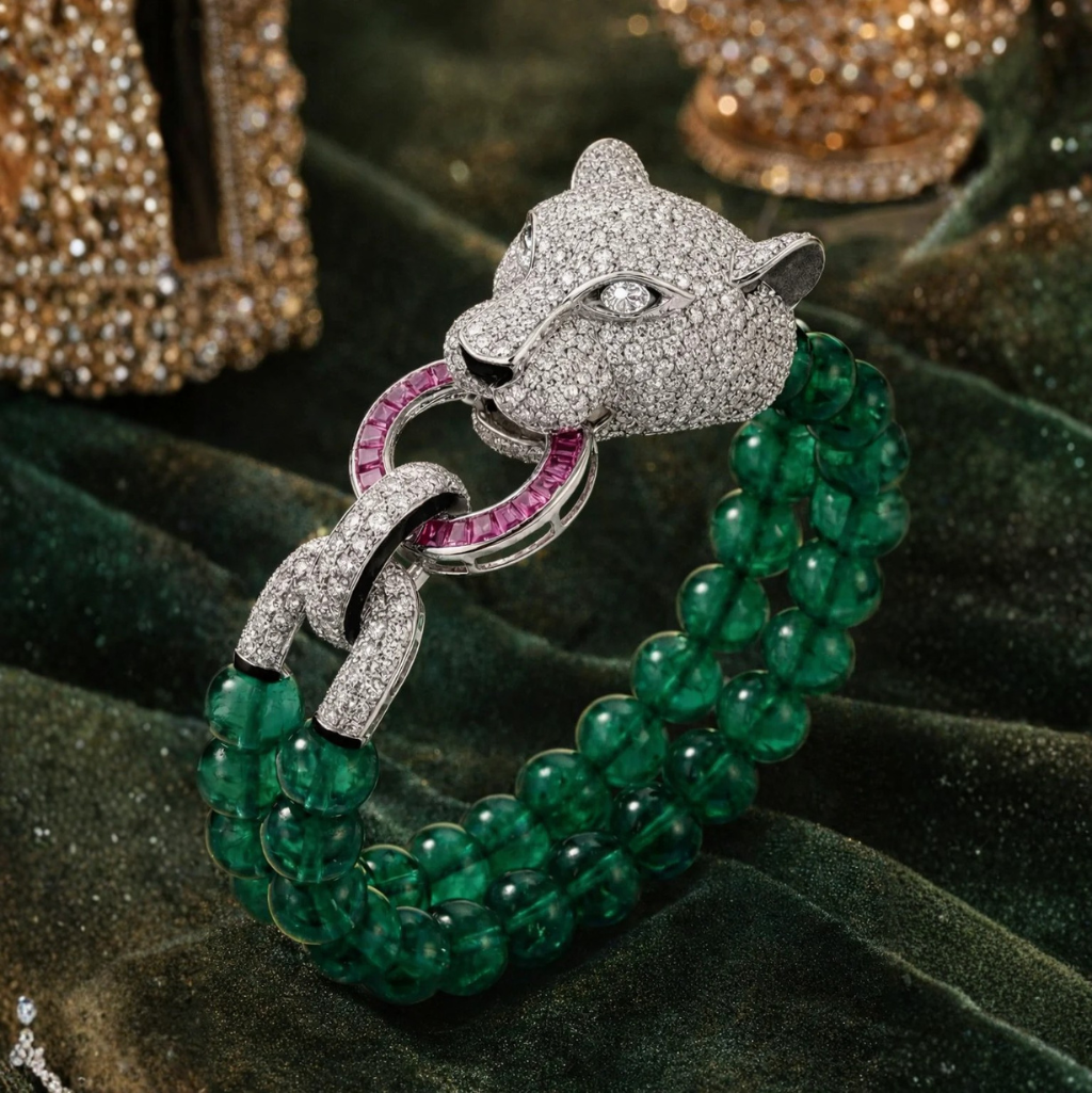 Emerald Panther High Jewellery Bracelet